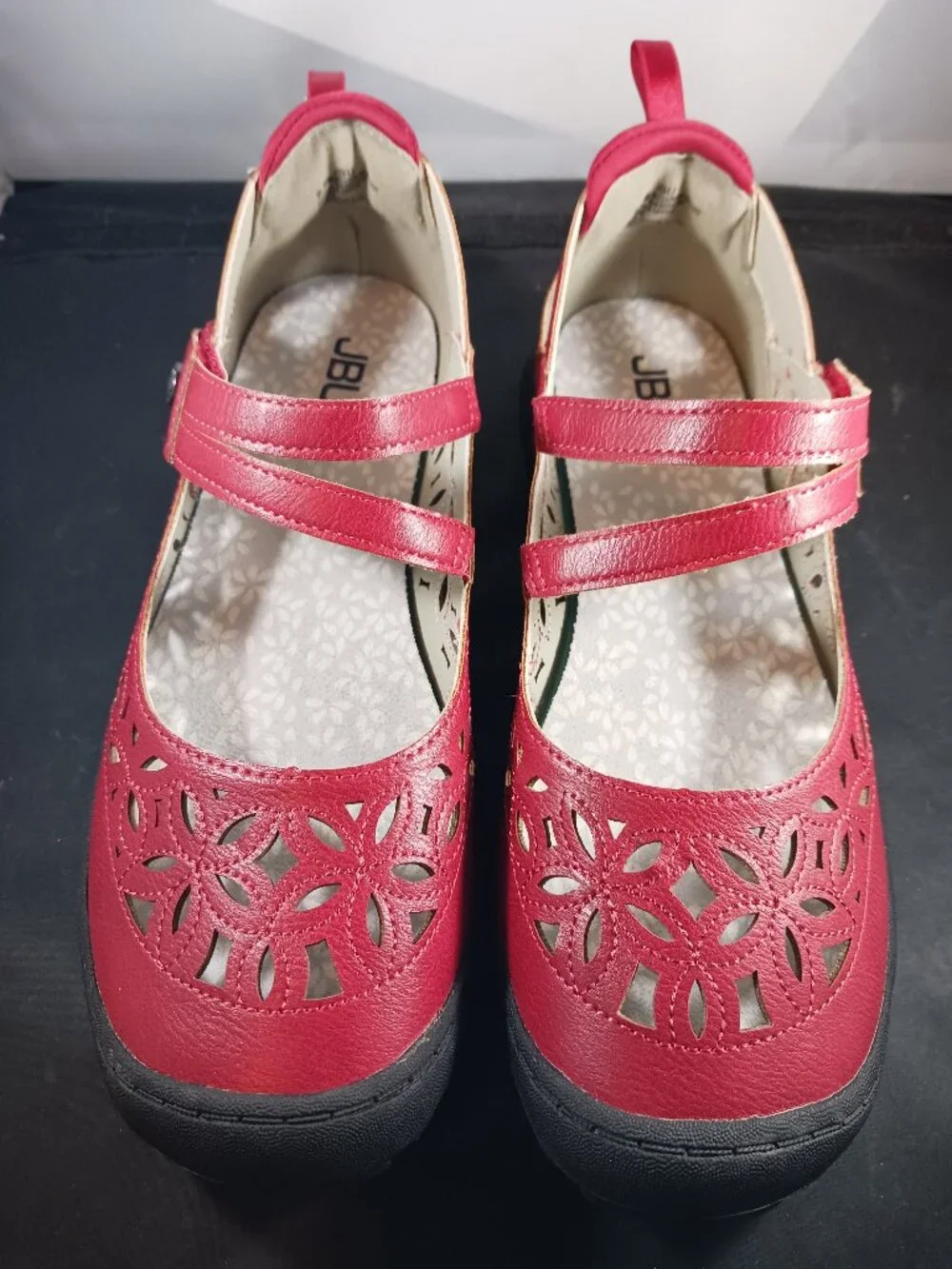 JBU by Jambu Women's Bellerose Encore Mary Jane Red Size 8.5M